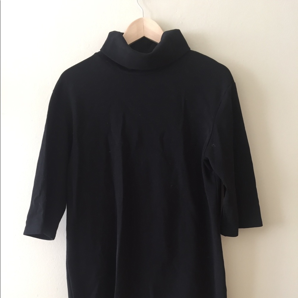 Black Zara funnel neck dress/shirt